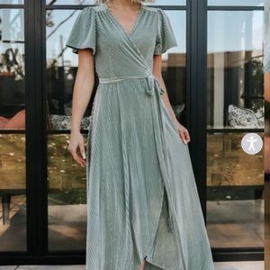 Andi Ribbed Velvet Wrap Dress- NEVER WORN